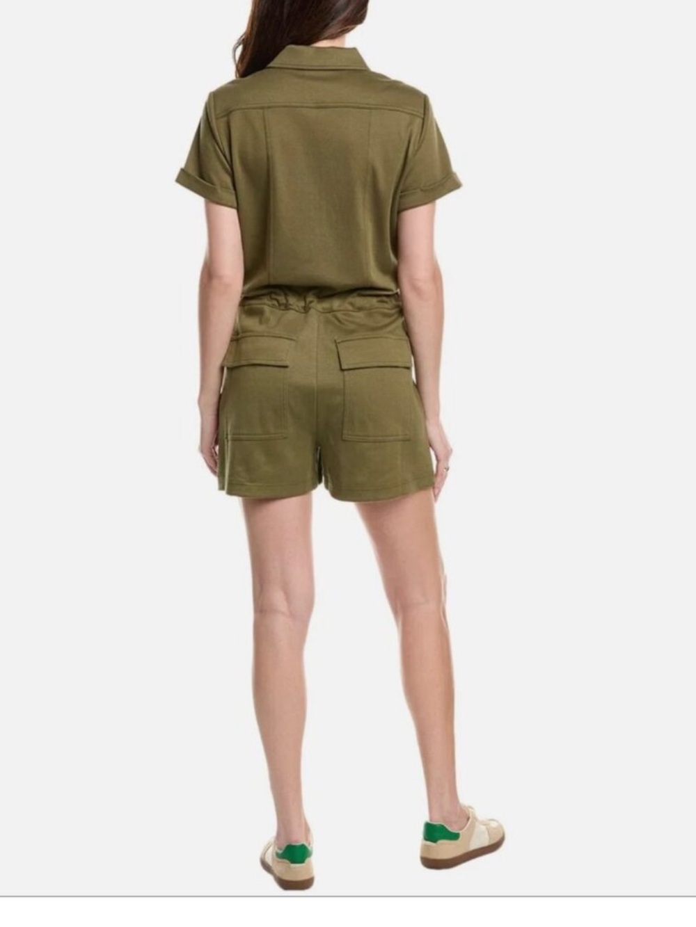 CAbi Squad Olive Green Knit Romper Sz - Picture 2 of 7